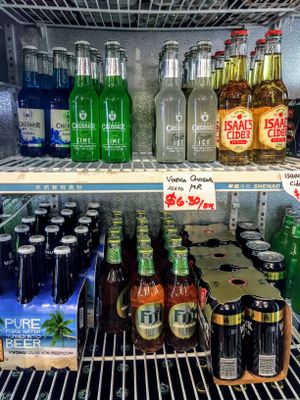 Imported and local Fiji beers, ciders at Sea Lovers in Savusavu