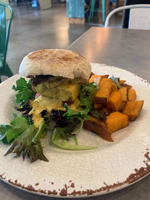 Breakfast sandwich at Seed Cafe in Minneapolis