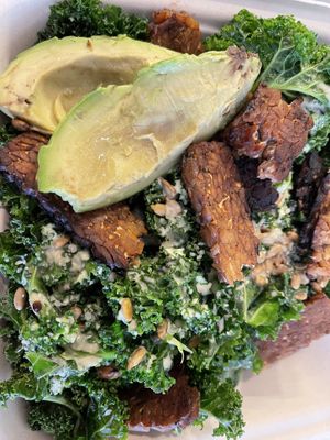 Kale Caesar Salad with avocado and tempeh $16  at Seed Cafe in Minneapolis
