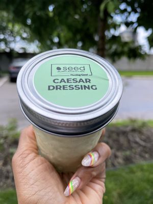 Finally a perfect container (old ones used to spill)  at Seed Cafe in Minneapolis