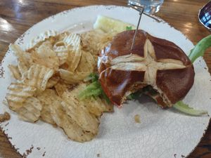 Tempeh BLT burger at Seed Cafe in Minneapolis