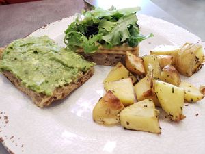 Breakfast sandwich at Seed Cafe in Minneapolis