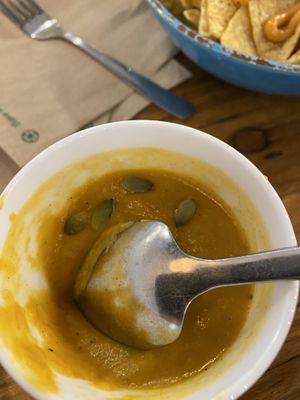 Pumpkin soup at Seed Cafe in Minneapolis