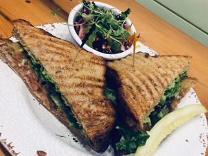 Tempeh “BLT” with detox salad  at Seed Cafe in Minneapolis