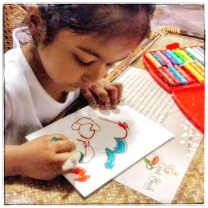 Artist at work. at First Flush in Kolkata