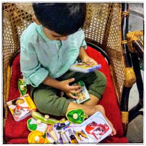 A child at play! at First Flush in Kolkata