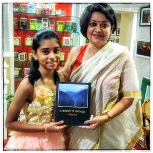 Release of 'A Journey to the Hills', a handcrafted book.
Author Ishani Paul with our friend and publisher Barnali Roy. at First Flush in Kolkata