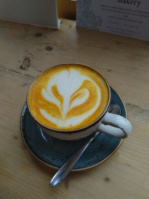 Turmeric Latte at Erpingham House at Cloud Twelve in West London