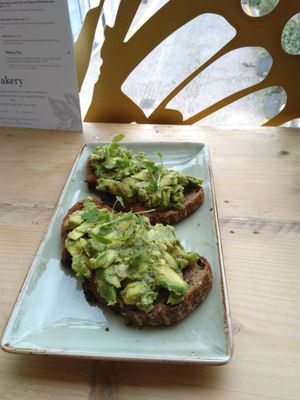 Avocado toast at Erpingham House at Cloud Twelve in West London