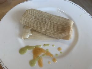 Green Mole Tamale at Healthy Substance - Garfield Ridge in Chicago