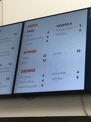 Menu at Mac'd in San Francisco