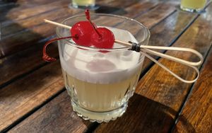 Amaretto sour (vegan) at Rococo in Hawthorn