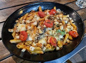 Oven baked penne (vegan) at Rococo in Hawthorn