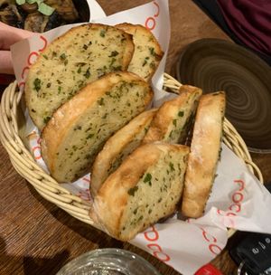 Garlic bread  at Rococo in Hawthorn