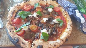 Vegan Eggplant Pizza at Rococo in Hawthorn