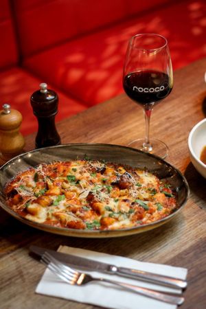 Vegan oven Baked Gnocchi at Rococo in Hawthorn