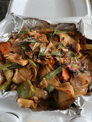 Drunken Noodles with Tofu  at Sab Lai Thai Kitchen in San Diego