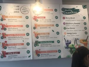 Menu  at Fresher in Chiang Mai