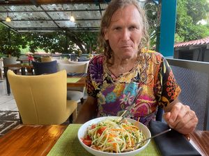 Delicious Vegan Som Tam at Jerah Thai Restaurant in Haco, Costa Rica at Jerah in Jaco