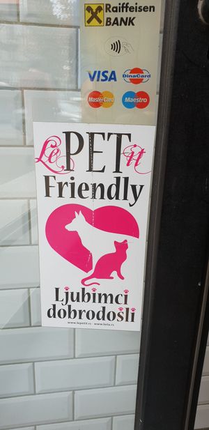 Pet friendly location.  at Pizzagram in Belgrade