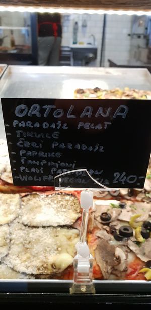 Ortolana is the vegan pizza.  at Pizzagram in Belgrade
