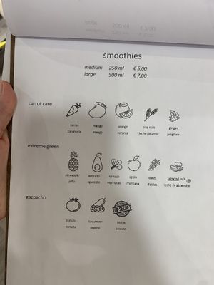 Menu  at Angel Agudo in Mallorca