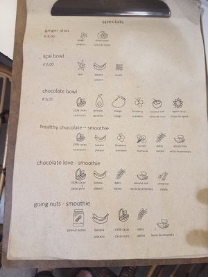 Menue - page 1 at Angel Agudo in Mallorca