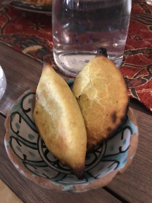 Bolani (delicious new vegan appetizer)   at Peace&Spice in Padua