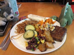 Yummy vegan food from Resto Végo on 29th January 2014. at Commensal - St Denis in Montreal