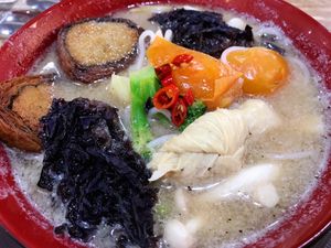 Vegetarian sliced “fish” Bee Hoon $5 at 340 Vegetarian in Northeast Singapore