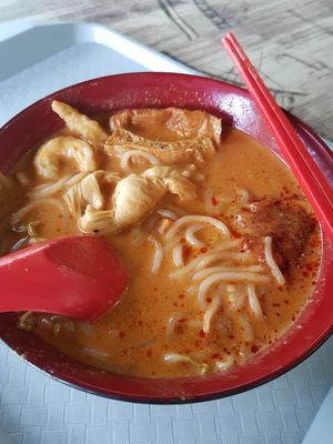 Vegan Laksa at 340 Vegetarian in Northeast Singapore