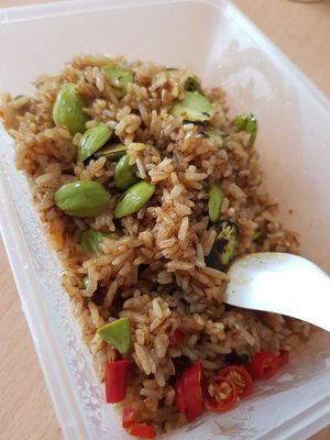 Sambal petai fried rice at 340 Vegetarian in Northeast Singapore