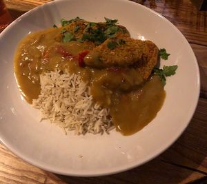 Katsu curry  at The Village Inn in Southampton