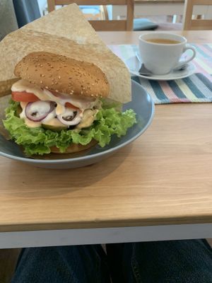 Falafel burger at Zielona Baza in Rzeszow