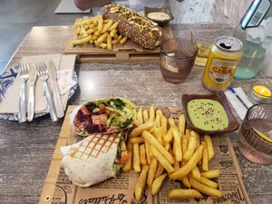 Tofu wrap and the best hot dog 🌭 at Balance Bowl in Gzira