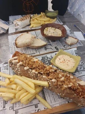 Bbq jack sub and hummus with ftira at Balance Bowl in Gzira