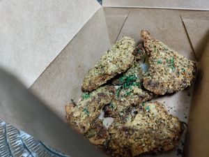 Perfectly crumbed oyster mushrooms at Balance Bowl in Gzira