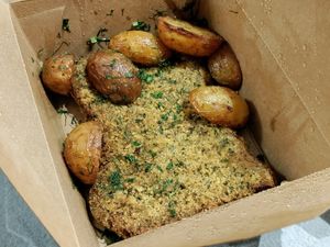 Big schnitzel at Balance Bowl in Gzira