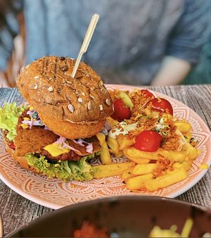 Vegan burger #Veganuary at Balance Bowl in Gzira