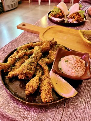 Oyster mushroom “calamari" #Veganuary at Balance Bowl in Gzira