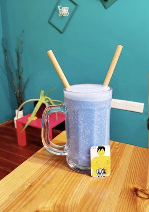 Blue Grotto with blue spirulina  #Veganuary at Balance Bowl in Gzira