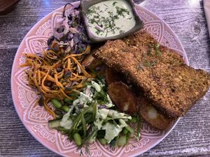 Vegan Schnitzel  at Balance Bowl in Gzira