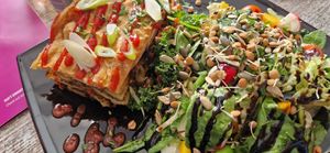 Timpana and THAT salad 😍 at Balance Bowl in Gzira