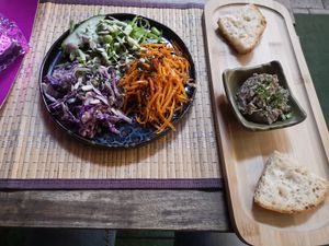 The salad tris, crunchy and fresh at Balance Bowl in Gzira