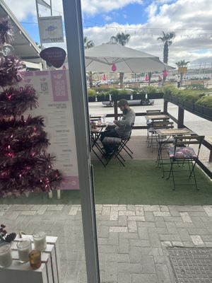 Outdoor seating   at Balance Bowl in Gzira