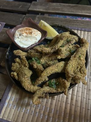 Deep fried oyster mushrooms  at Balance Bowl in Gzira