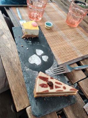 Tiramisu and lemon mango ginger cakes at Balance Bowl in Gzira