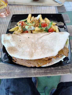 No doner kebab and fries at Balance Bowl in Gzira