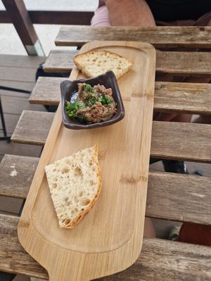 Bread and dip at Balance Bowl in Gzira