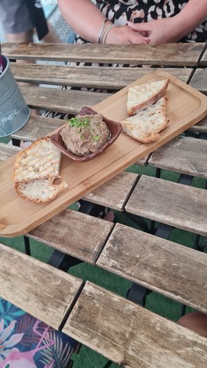 Side dish we got for free, I think it was some kind of kidneydip at Balance Bowl in Gzira